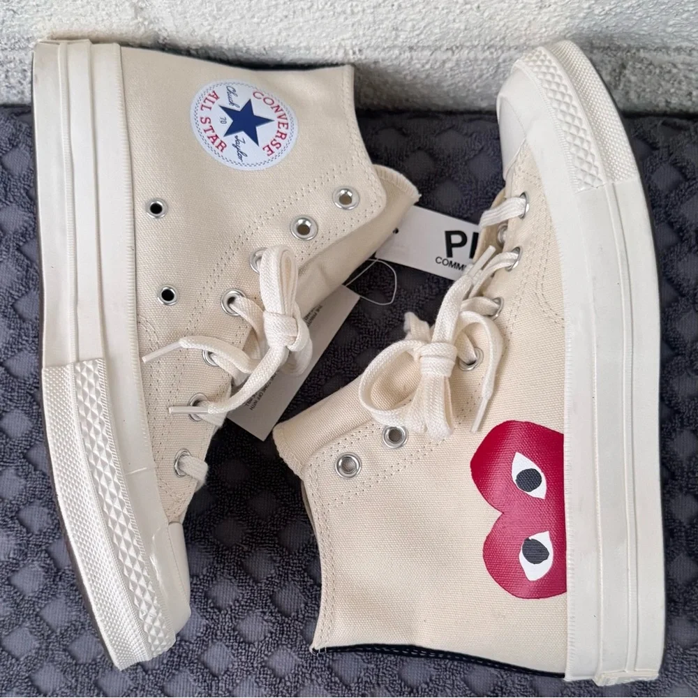 Converse x Comme des Garçons PLAY Chuck 70 Hi sneakers Size 8 - Picture 5 of 8